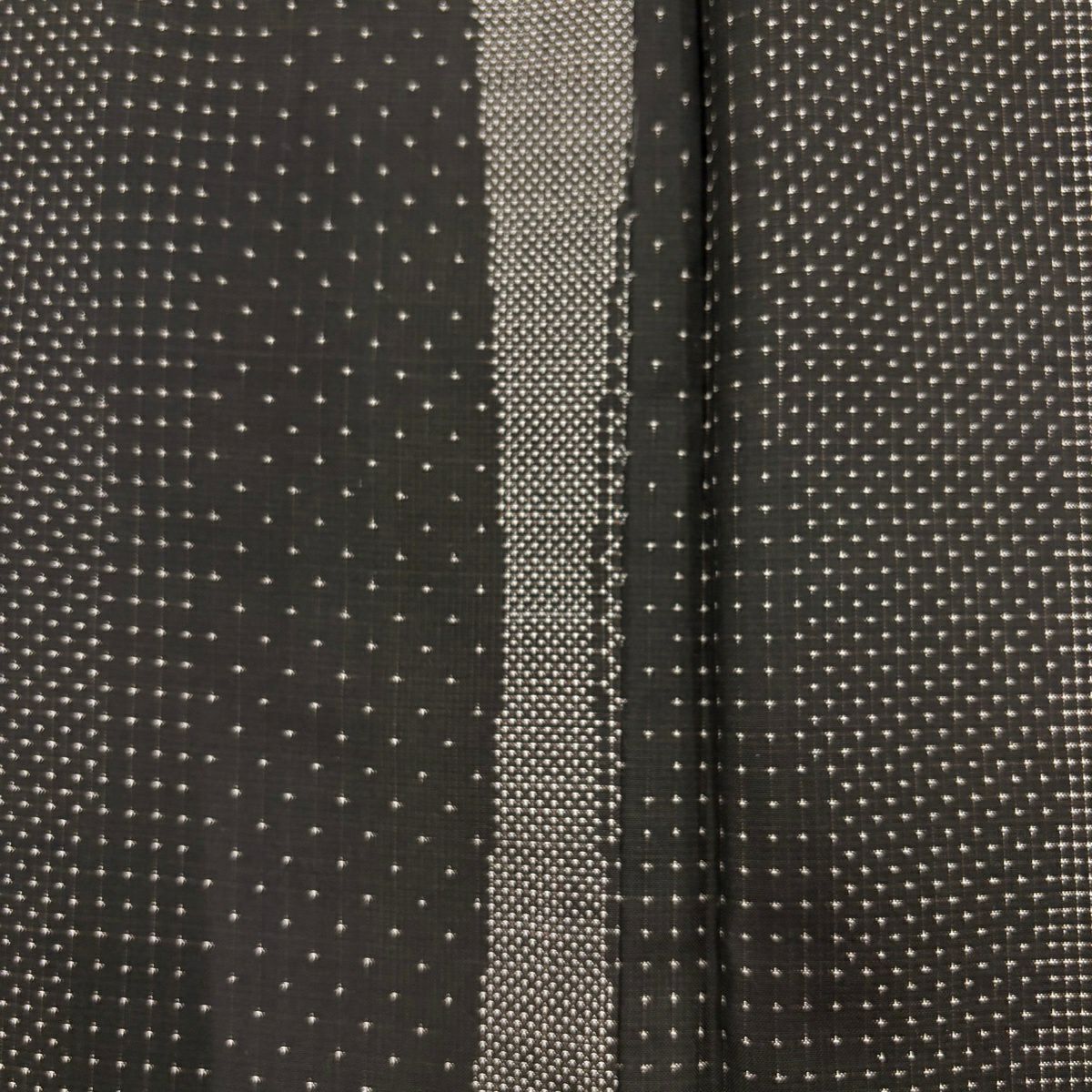 【美品】 紬織 身長167cm 袖長65.5cm M 雙層 蚊絣 幾何學圖案 墨色 純蠶絲 秀品級