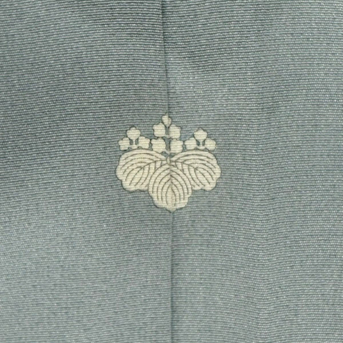 色留袖禮服 身長168cm 袖長69.5cm L 雙層 落款あり 風景 樹木 漸層 青灰 純蠶絲 秀品級 一つ紋