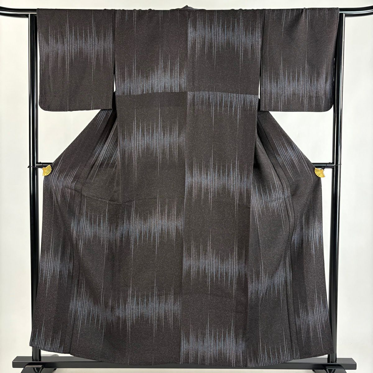 【美品】 小紋 身長156.5cm 袖長64cm M 單層 幾何學 灰紫 純蠶絲 秀品級