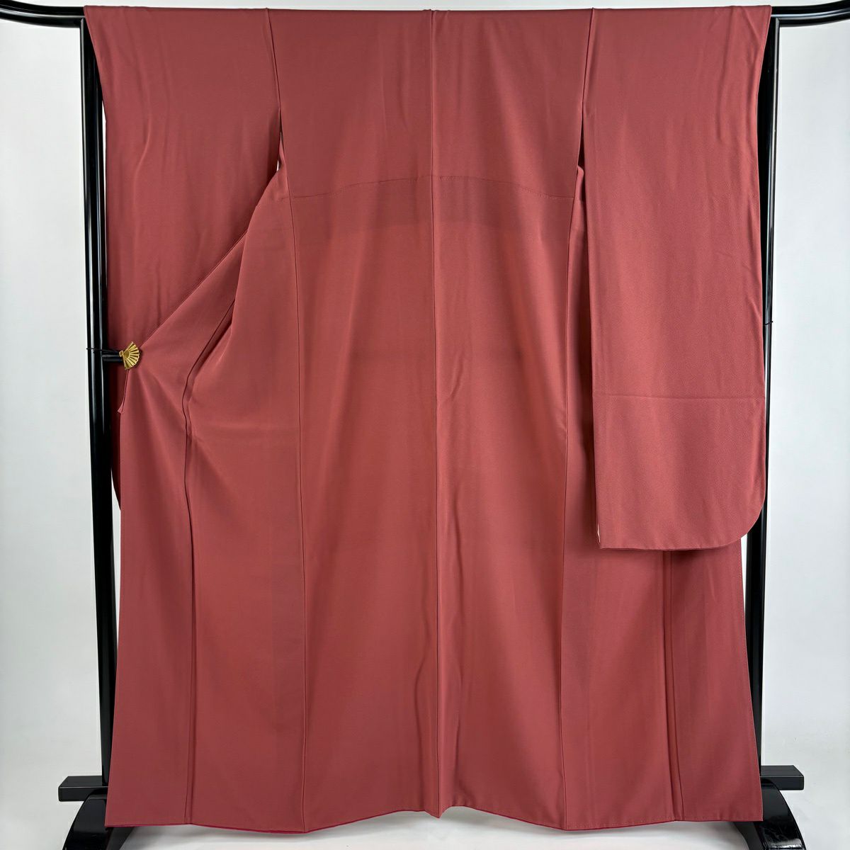 【美品】振袖禮服 身長163.5cm 袖長66.5cm M 雙層 深粉紅 純蠶絲 優品級