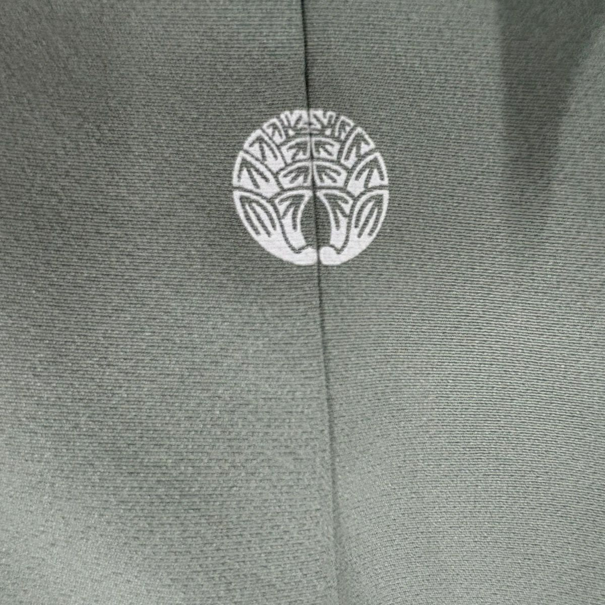 【美品】 留袖禮服禮服 身長155cm 袖長63cm S 雙層 仙鶴 華紋 金銀彩 灰綠 純蠶絲 秀品級 一つ紋