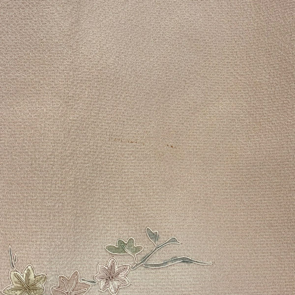 【美品】 付下 身長160.5cm 袖長66.5cm M 雙層 建物 松樹竹子梅花 刺繡 粉紅 純蠶絲 秀品級