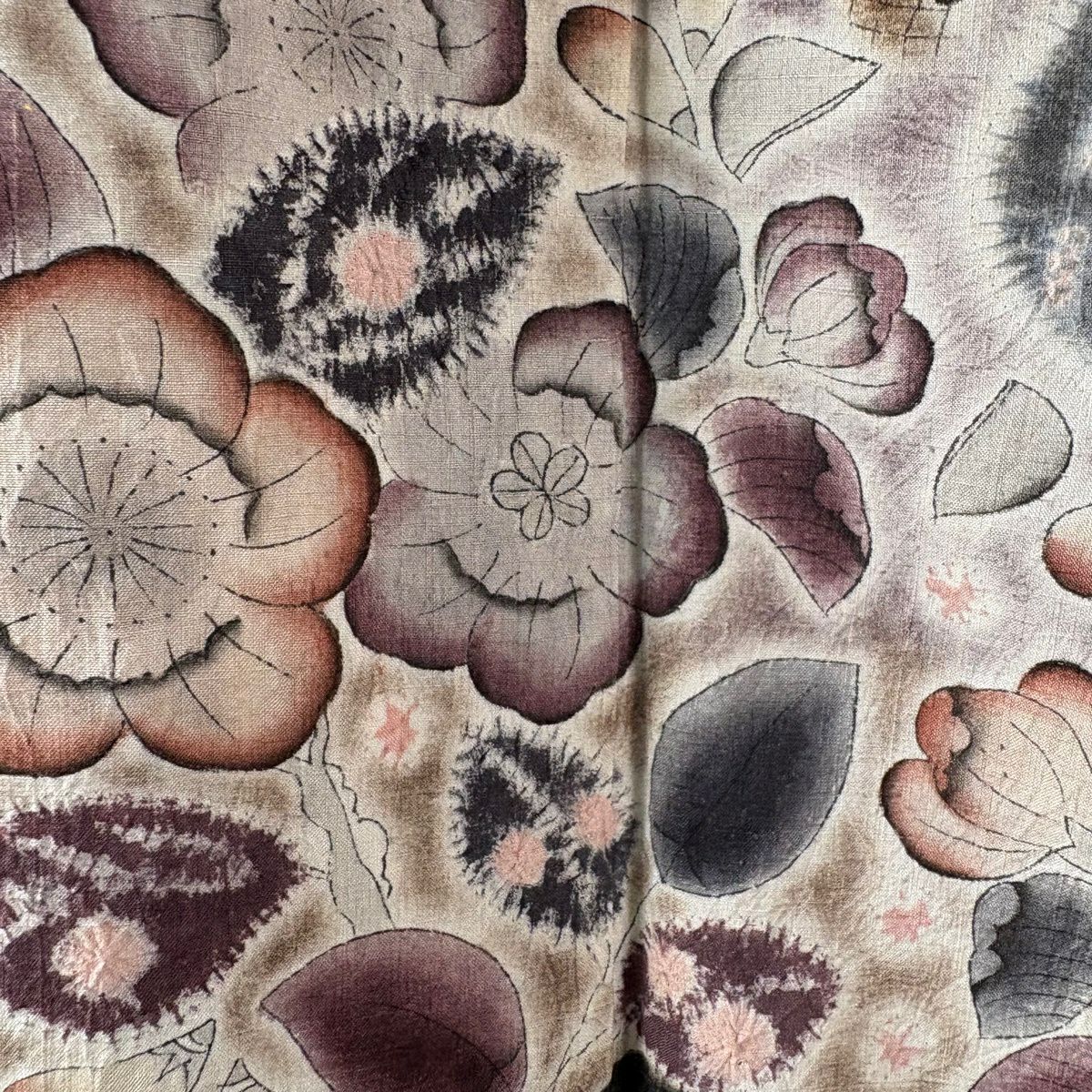 【美品】訪問服 身長160cm 袖長63cm S 雙層 京屋林藏 紬織織 落款あり 辻花染 霞 染分 ぼかし 青灰 純蠶絲 逸品級