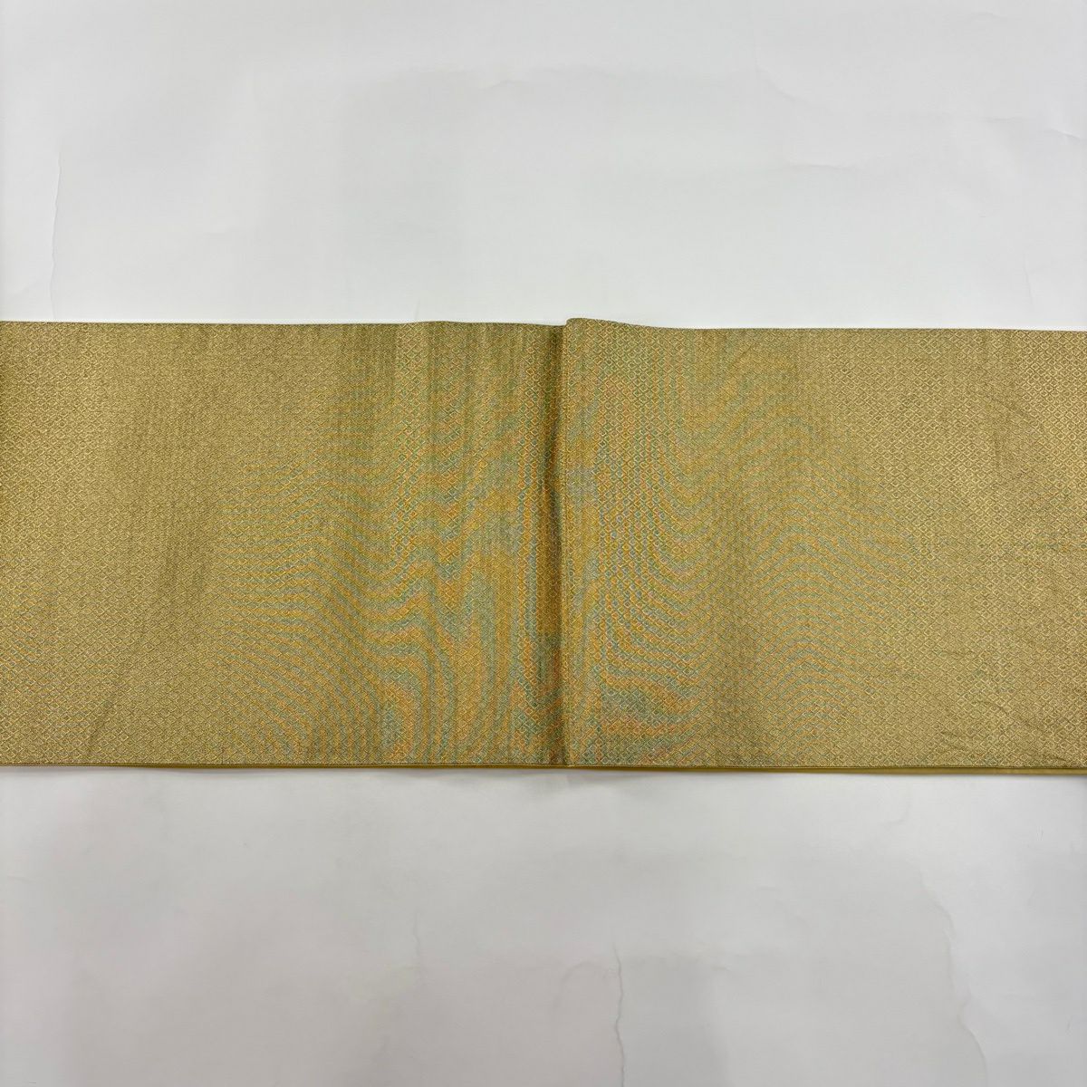 【美品】 袋帶 秀品級 大和 鳳凰 草花紋 金絲 金金箔 金色 六通 純蠶絲