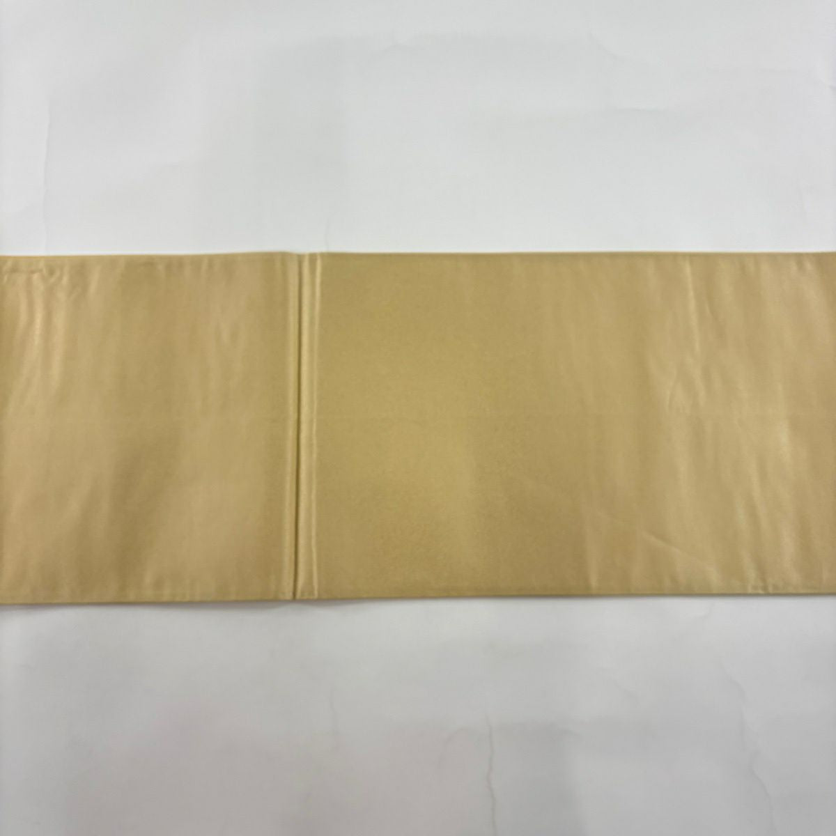 【美品】 袋帶 秀品級 立涌 草花紋 金糸 金金箔 米色 六通 純蠶絲