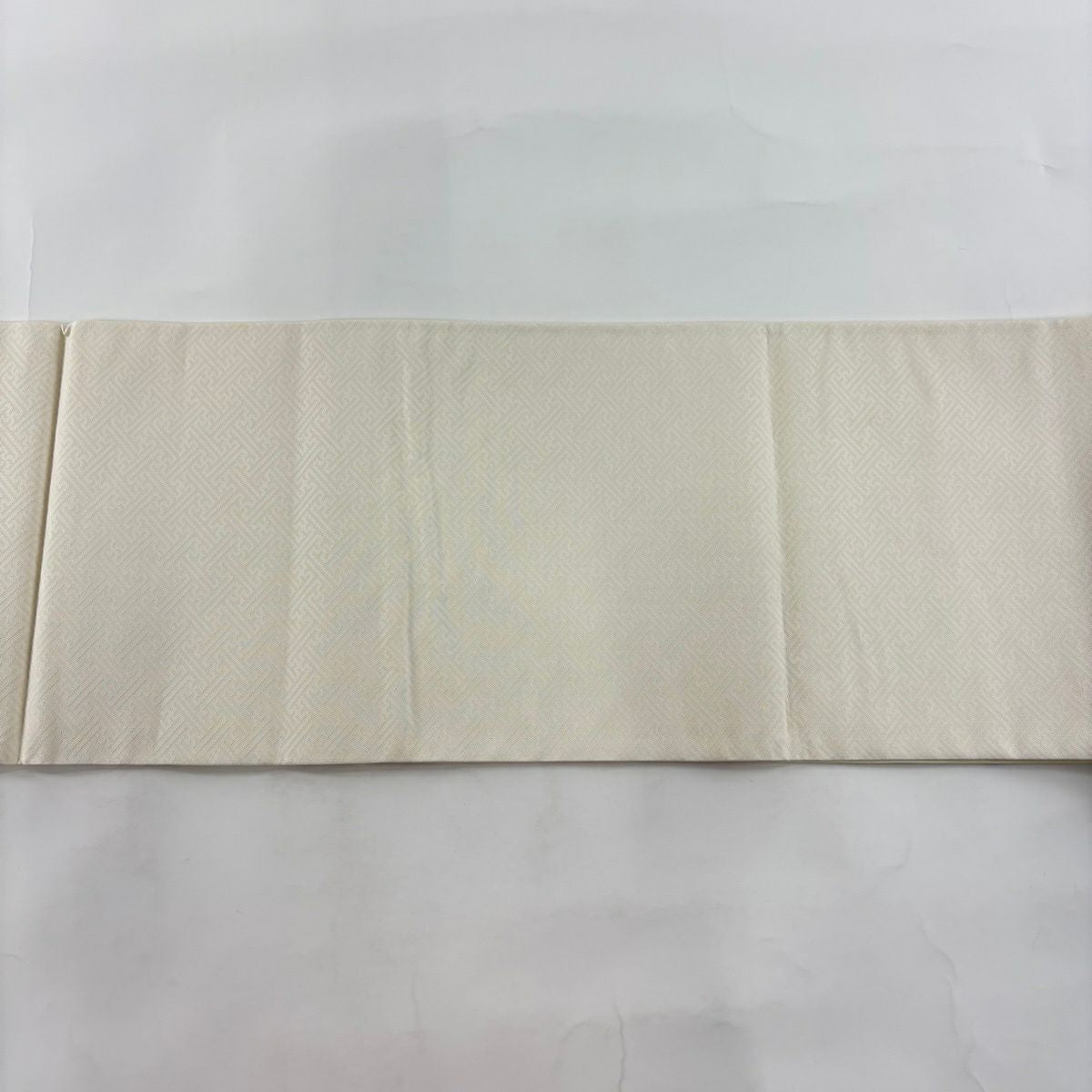 袋帶 秀品級 仙鶴 松樹 金糸 金金箔 米色 六通 純蠶絲