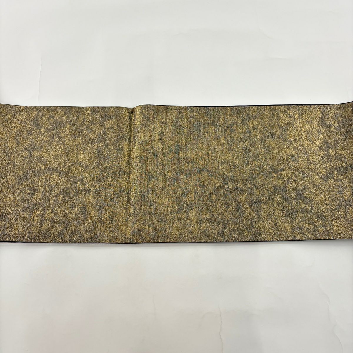 【美品】 袋帶 秀品級 華紋 草花紋 金絲 金金箔 金色 六通 純蠶絲
