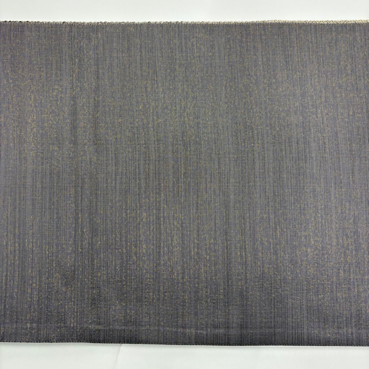 【美品】 袋帶 秀品級 斜格子 幾何圖案 金絲 灰紫 全通 純蠶絲