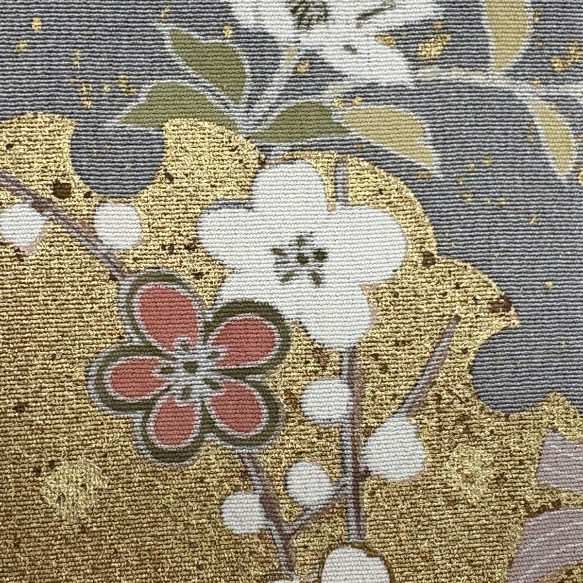 訪問服 身長155cm 袖長63cm S 雙層 雪輪 御所車 金絲 金銀彩 灰 純蠶絲 秀品級 一つ紋