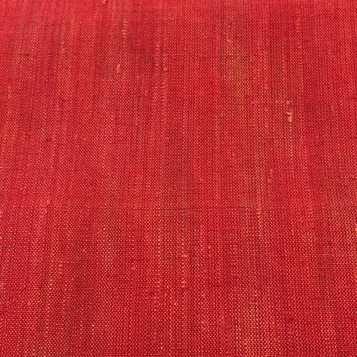 【美品】名古屋帶 優品級 八寸名古屋帶 松樹葉仕立 雜紋 紅 純蠶絲