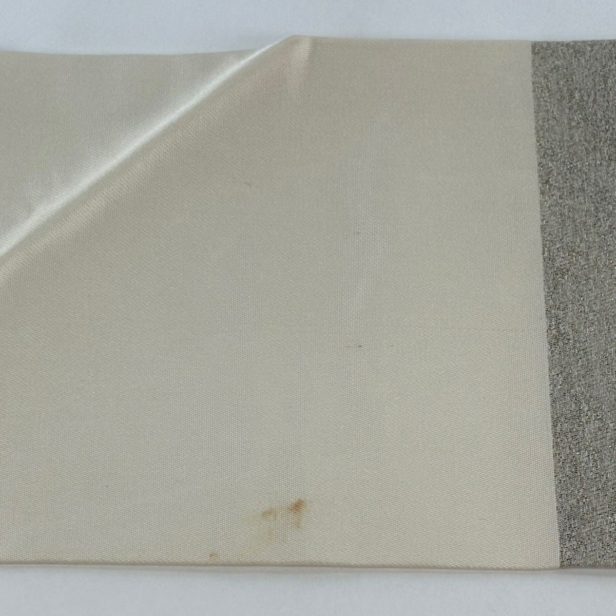 【美品】名古屋帶 優品級 ヱ霞 観世水 金金箔 金絲 米色 純蠶絲