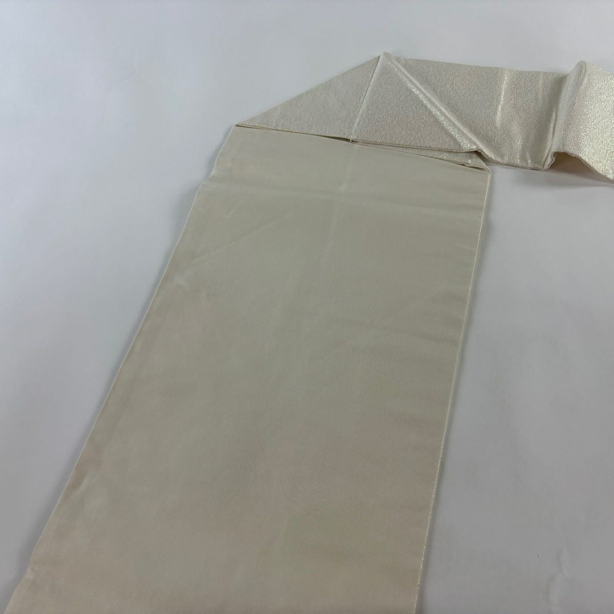 名古屋帶 優品級 手鞠 草花紋 金銀絲 金銀彩 奶油色 純蠶絲