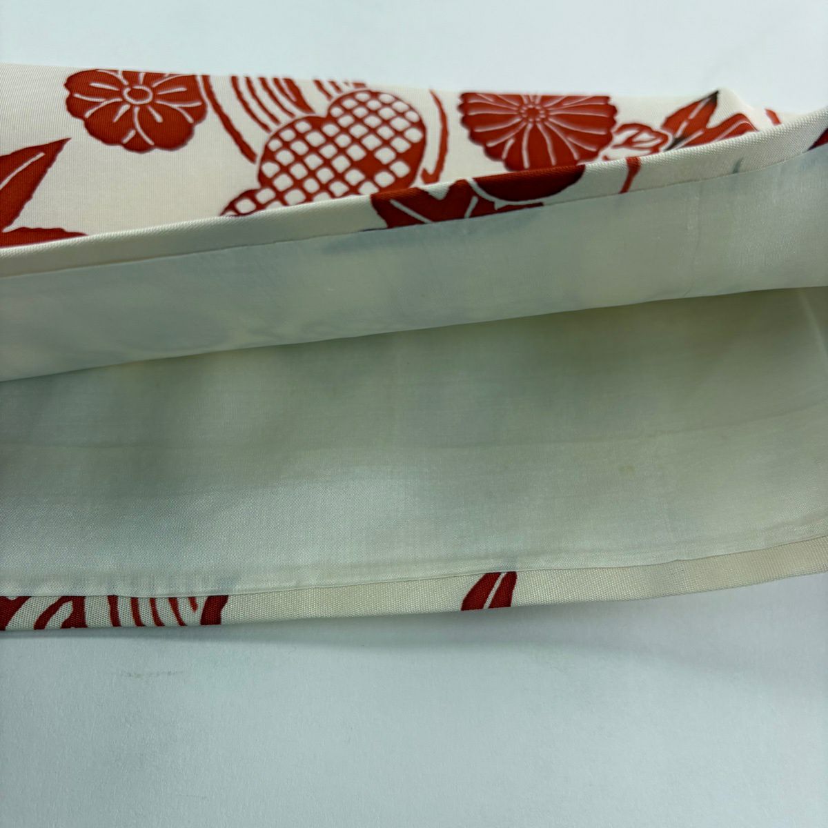 【美品】 名古屋帶 優品級 松樹竹子梅花 菊花 奶油色 純蠶絲