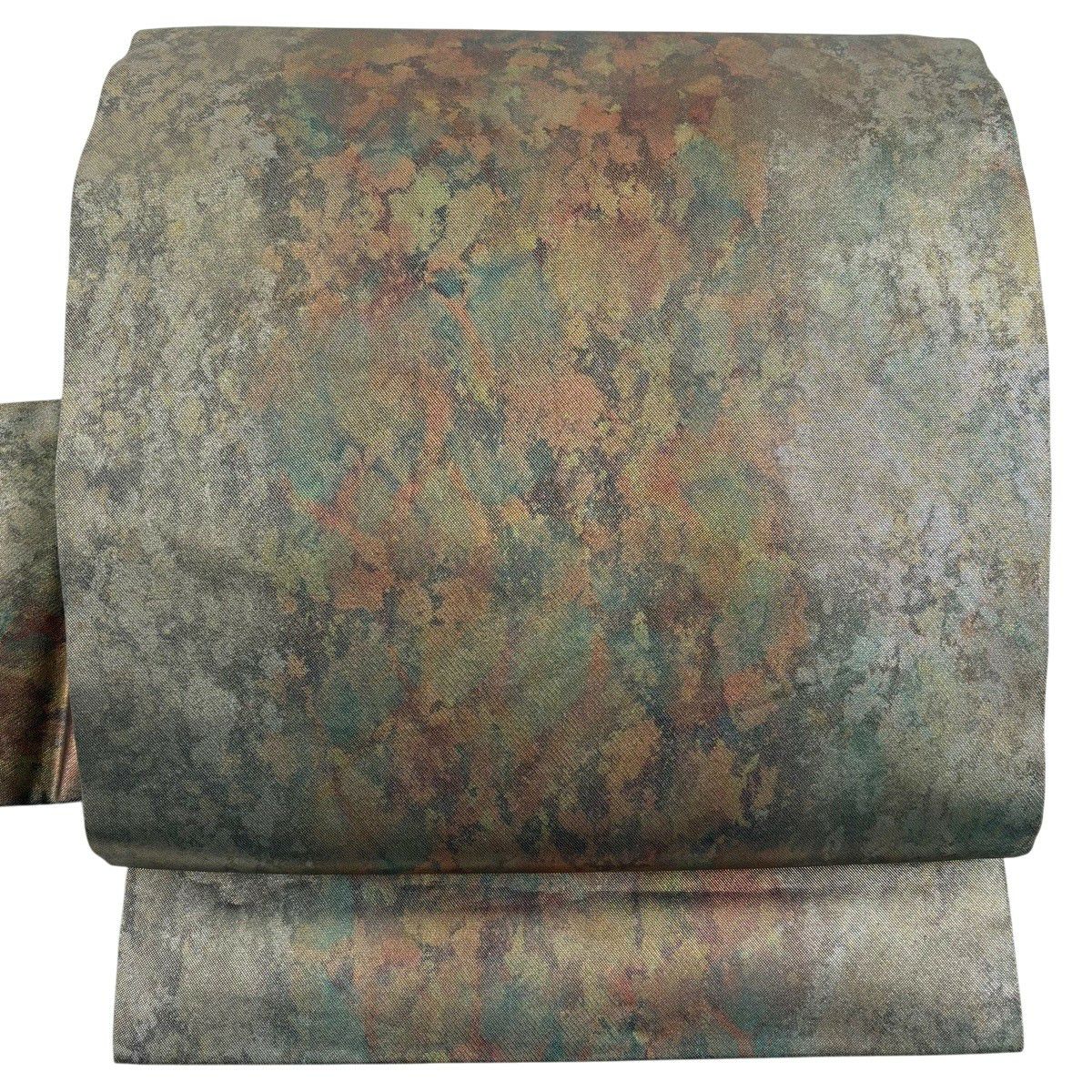 【美品】名古屋帶 優品級 幾何圖案 金金箔 金純蠶絲