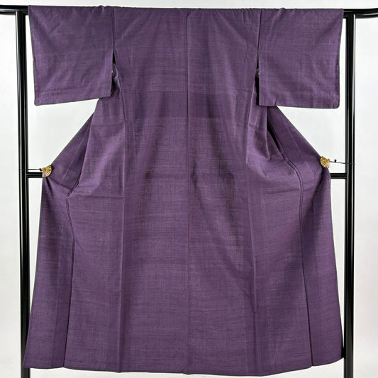 紬織 身長151cm 袖長62cm S 單層 紫 純蠶絲 優品級