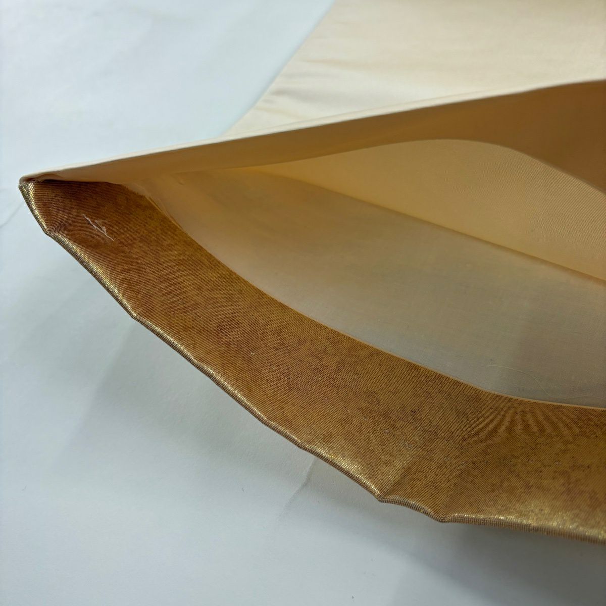【美品】 袋帶 秀品級 向鳥 華紋 金金箔 螺鈿 金 六通 純蠶絲