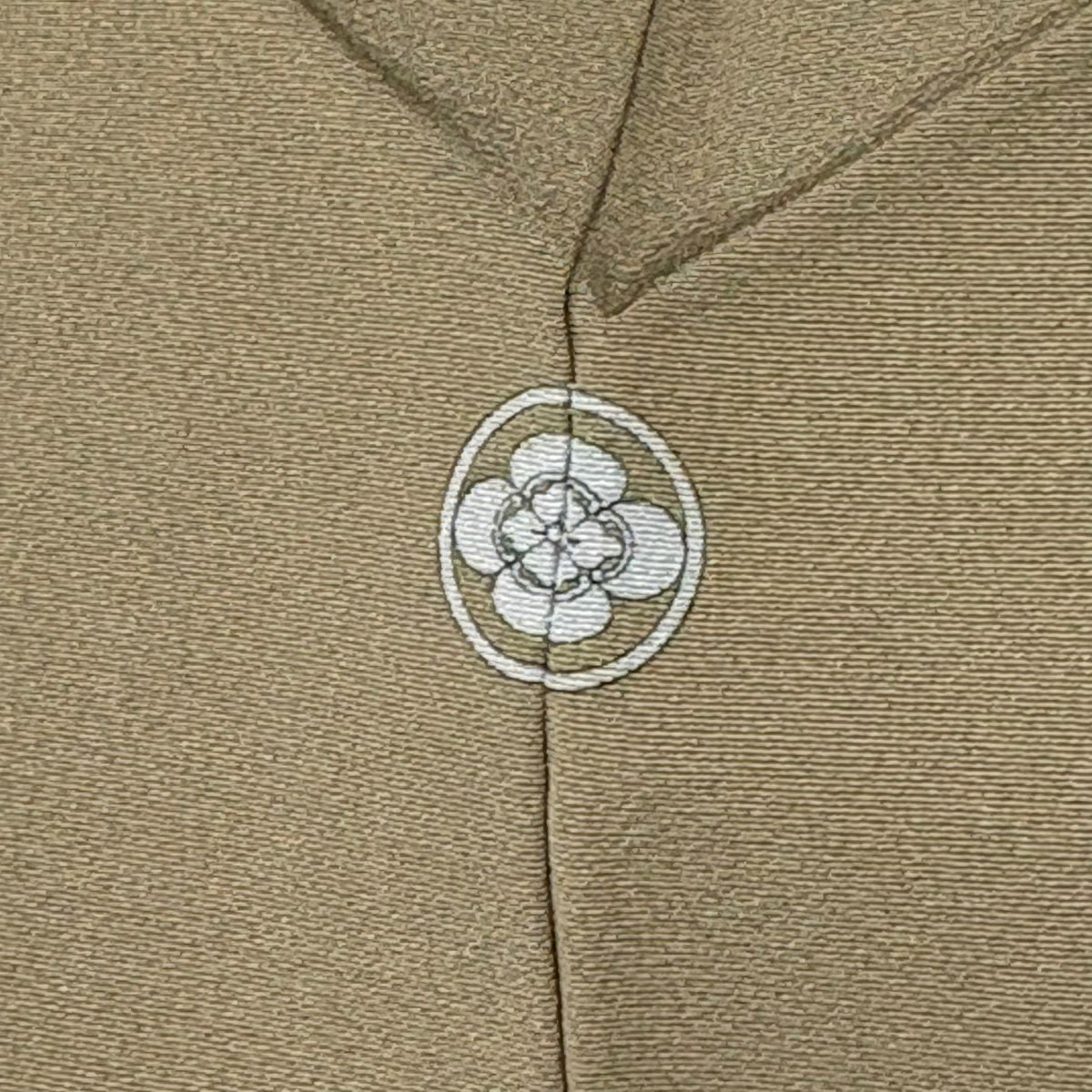 【美品】 留袖禮服禮服 身長161.5cm 袖長67cm M 雙層 建物 草花紋紋 金銀彩 漸層 灰茶 純蠶絲 秀品級 一つ紋