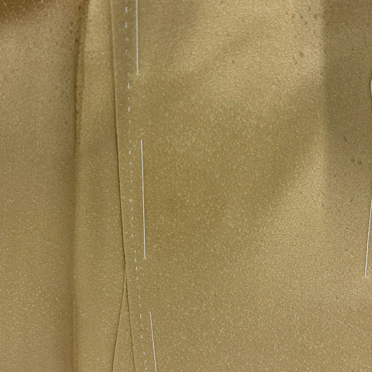 【美品】訪問服 身長162.5cm 袖長68.5cm L 雙層 草花紋紋 金銀彩 漸層 米色 純蠶絲 優品級