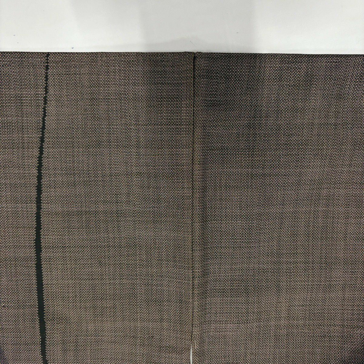 大島紬織 身長159.5cm 袖長63cm S 雙層 純泥染 證書在側 幾何學 焦茶 純蠶絲 名品級