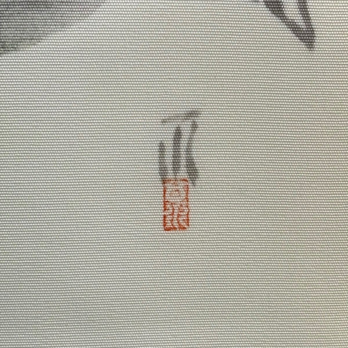 名古屋帶 優品級 附落款 椿 花紋 奶油色 純蠶絲