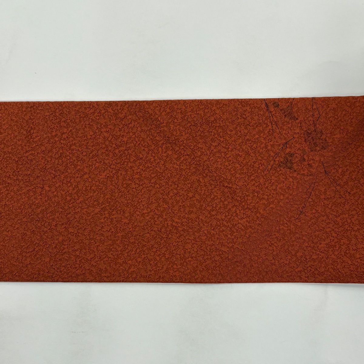 【美品】名古屋帶 優品級 吹寄 紅茶 純蠶絲