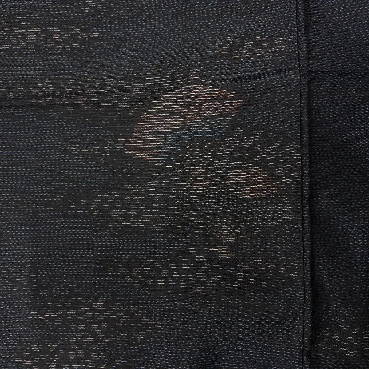 【美品】 紬織 身長162cm 袖長64.5cm M 雙層 套裝 扇子子 霞 深藍 純蠶絲 優品級