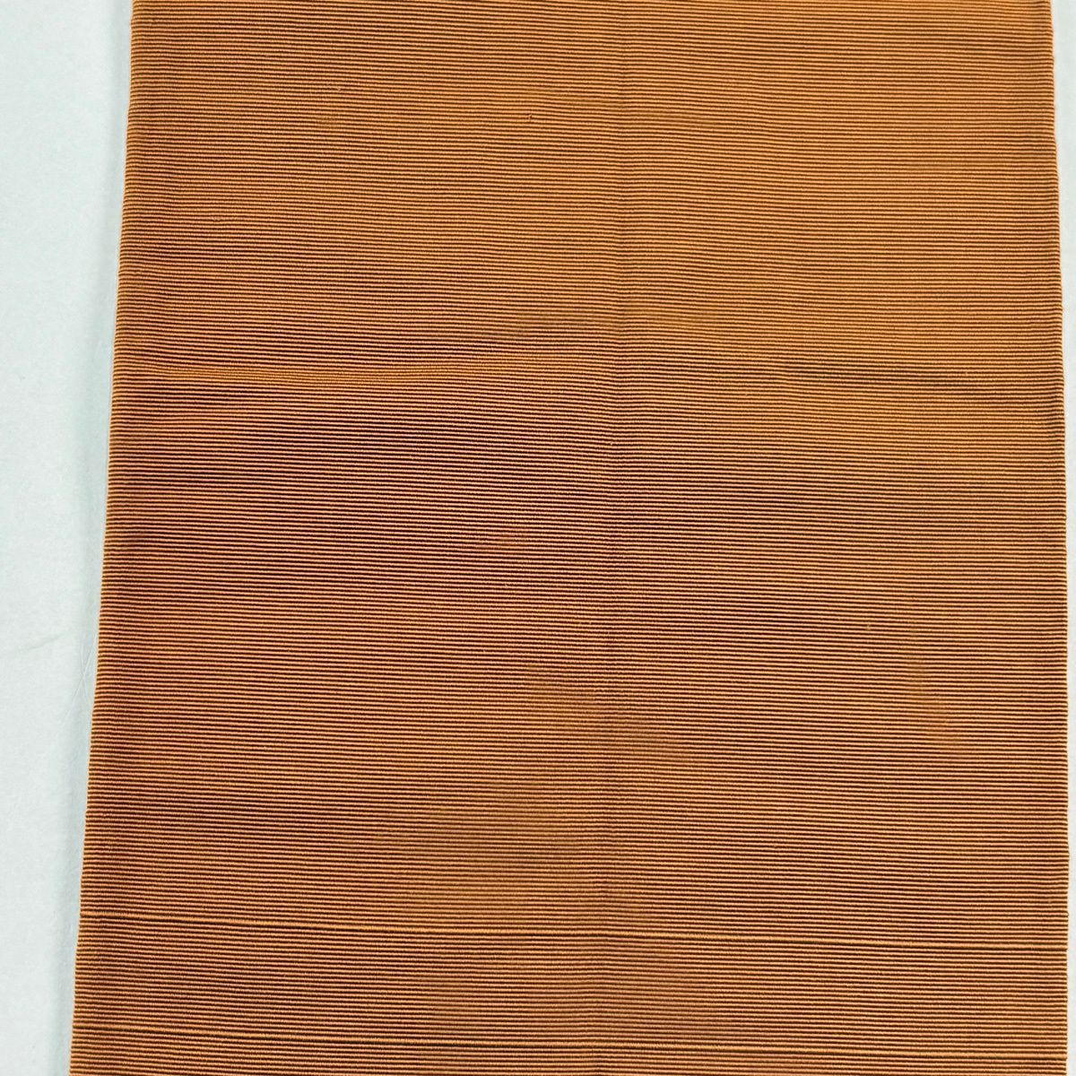 【美品】半幅帶 秀品級 證書齊全 博多織 草花紋紋 縞 茶 純蠶絲
