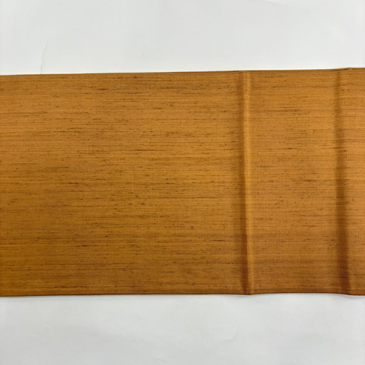 【美品】 袋帶 名品級 紬織織 紅蕪 有職紋樣 刺繡 刺子 山吹茶 純蠶絲