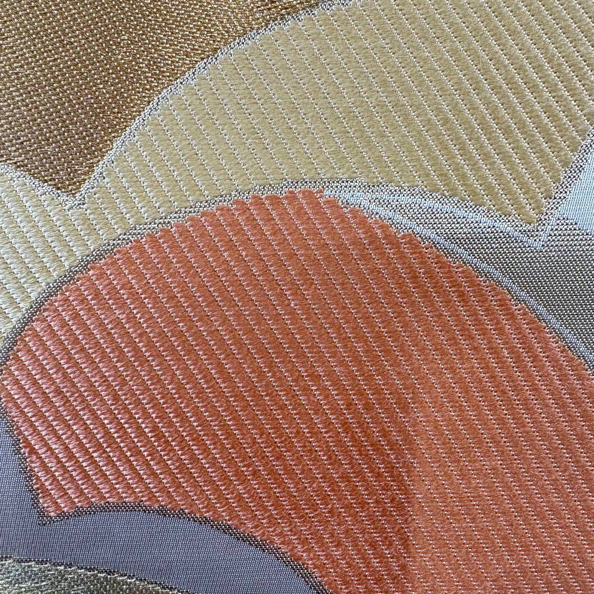 【美品】 袋帶 秀品級 川島織物 落款あり 關西仕立 雙面 金銀彩 金金箔 米色 六通 純蠶絲
