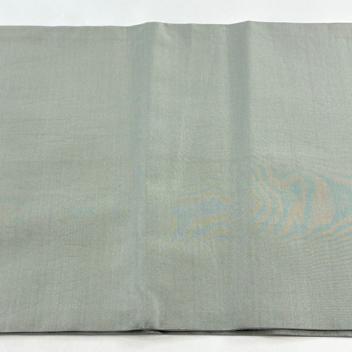 袋帶 秀品級 華紋 花唐草紋 刺繡 金絲 淺綠 お太鼓圖案 純蠶絲