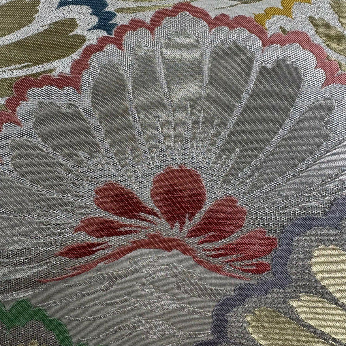 袋帶 秀品級 笠松樹 金金箔 銀 六通 純蠶絲