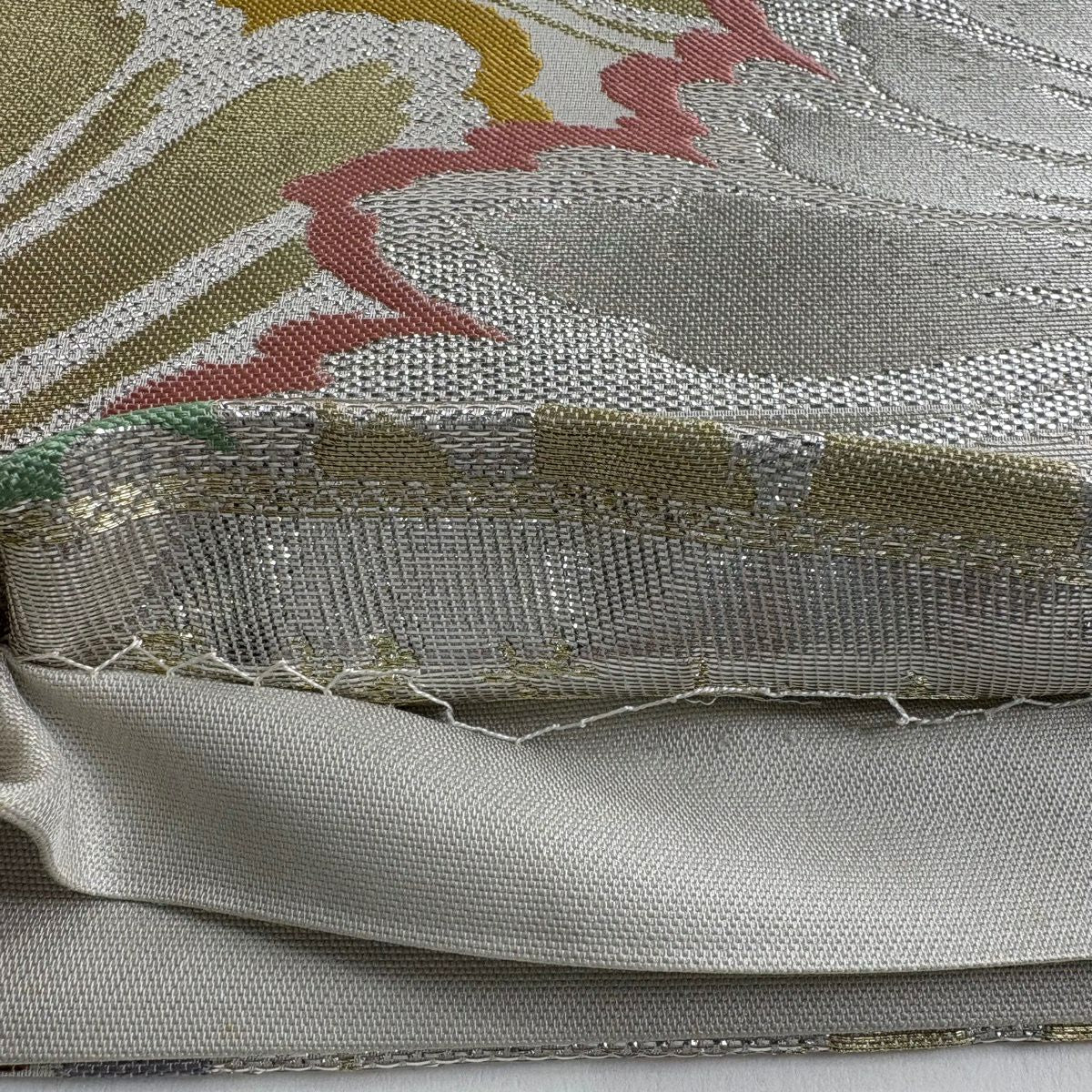 袋帶 秀品級 笠松樹 金金箔 銀 六通 純蠶絲