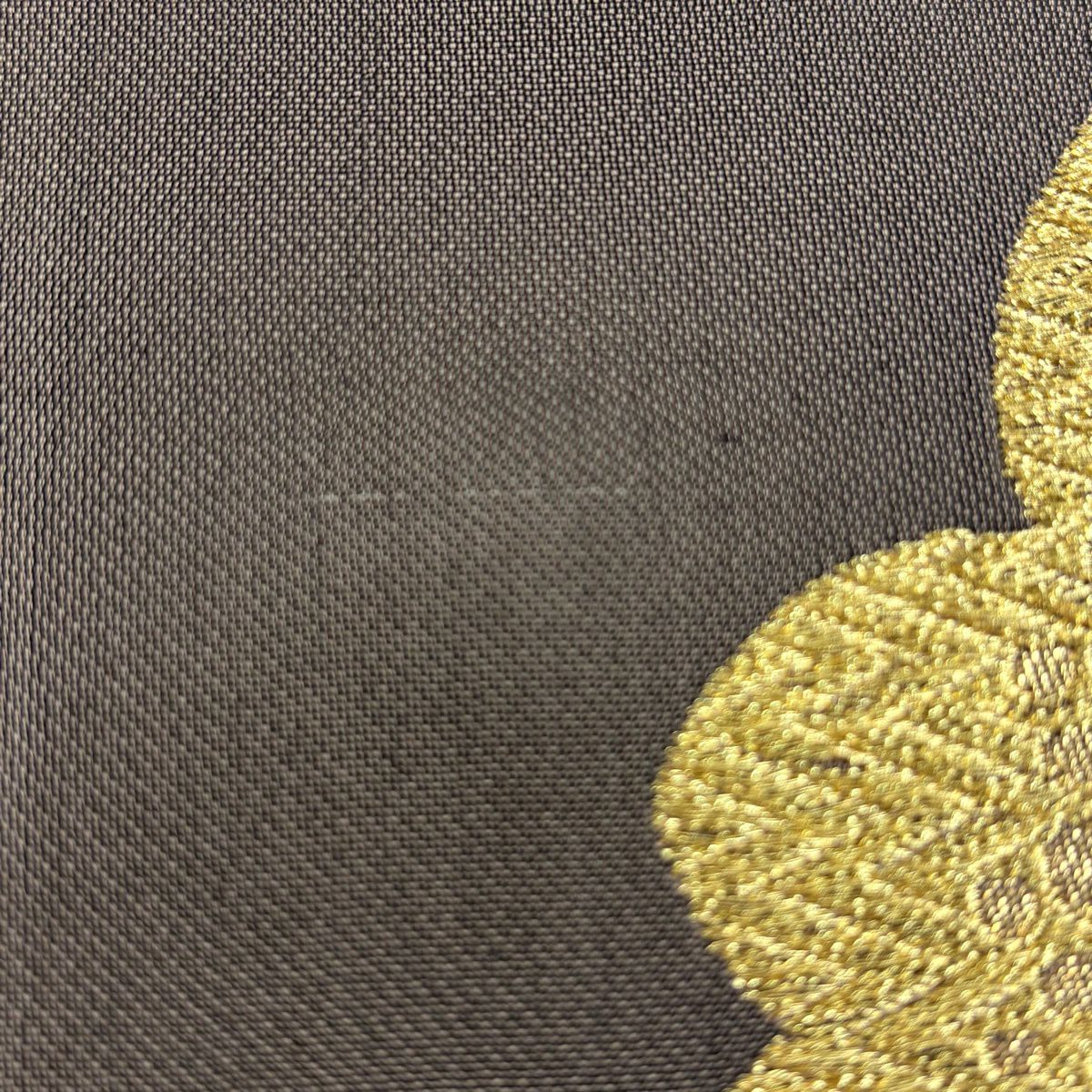袋帶 秀品級 櫻花 市松樹 金絲 金銀彩 紫色 六通 純蠶絲