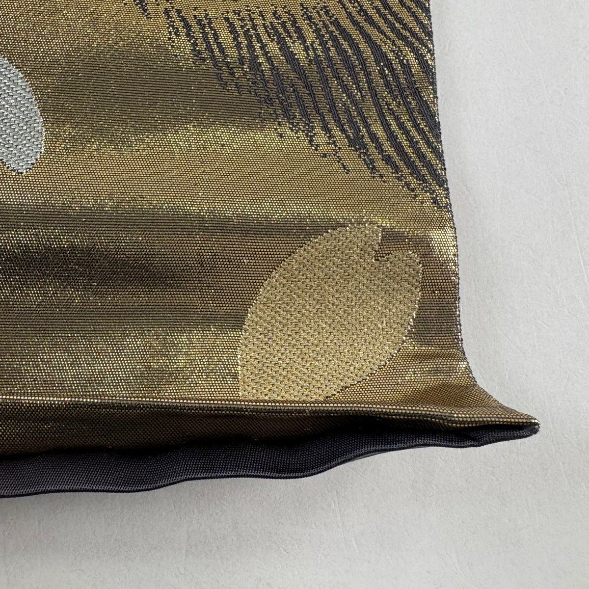 【美品】 袋帶 秀品級 振袖禮服禮服用 櫻花 櫻花花瓣 金銀線 刺繡 金色 六通 純蠶絲