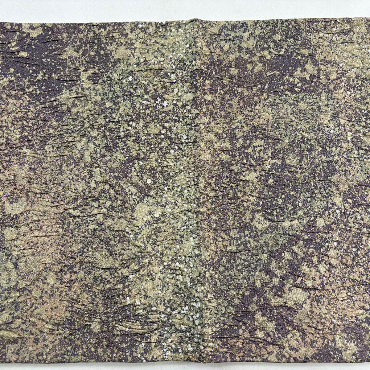 【美品】 袋帶 秀品級 幾何圖案 金銀彩 金金箔 灰紫 全通 純蠶絲