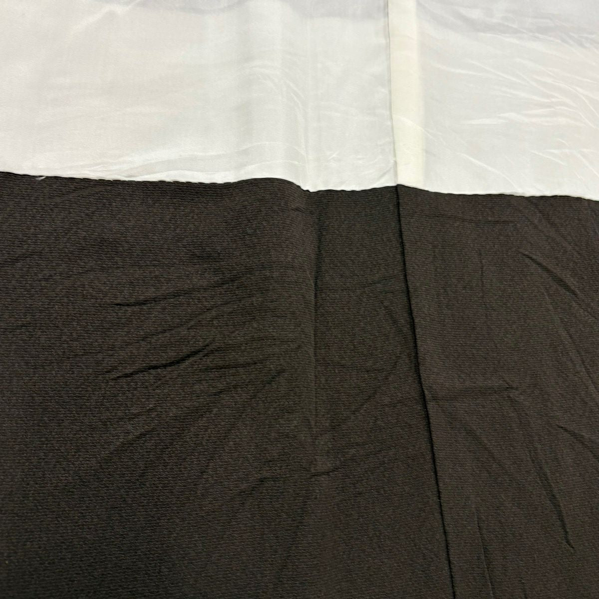 付下 身長164.5cm 袖長69cm L 雙層 色紙 唐草紋 金銀彩 絞染 焦茶 純蠶絲 秀品級