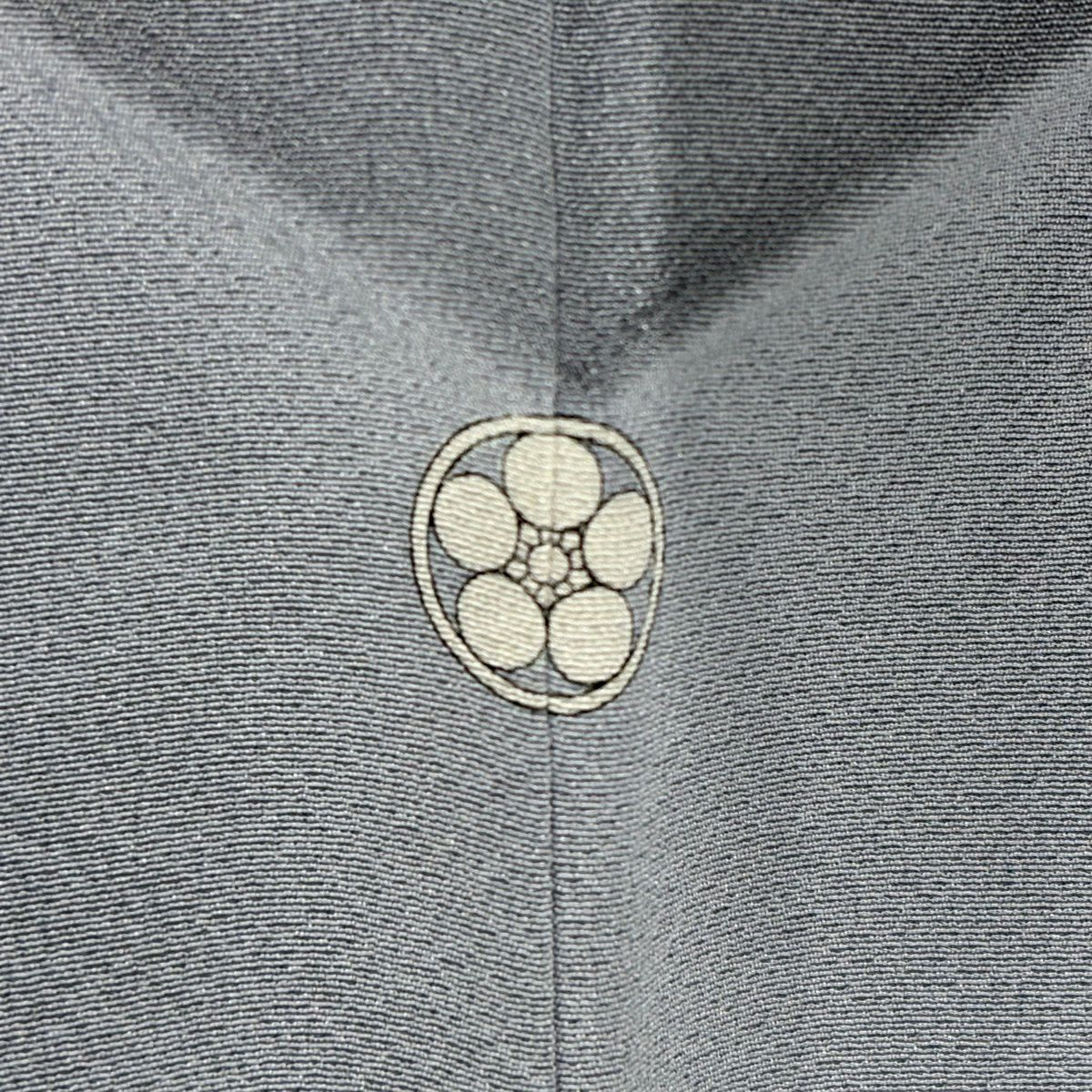 色留袖禮服 身長163.5cm 袖長67cm M 雙層 落款有 松樹竹子梅花 霞 金絲 金銀彩 灰紫 純蠶絲 秀品級 一個紋