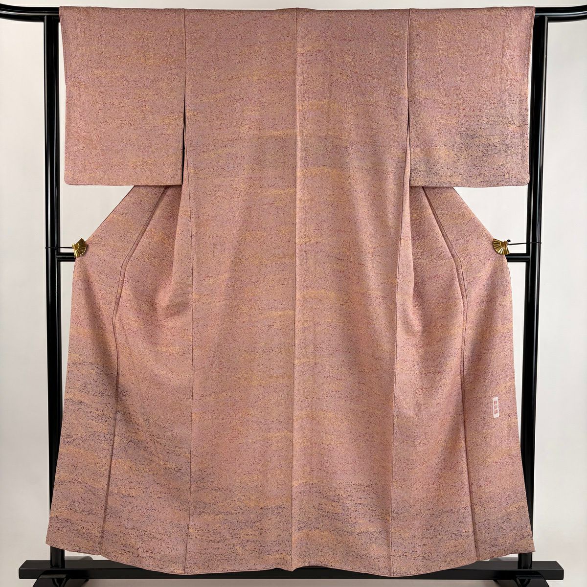 付下 身長156.5cm 袖長63cm S 雙層 霞 陶彩染 薄小豆 純蠶絲 秀品級