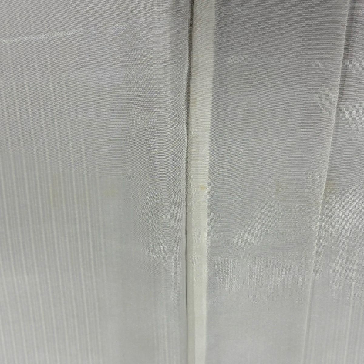小紋 身長156.5cm 袖長64cm M 雙層 縱條 黑灰 純蠶絲 秀品級