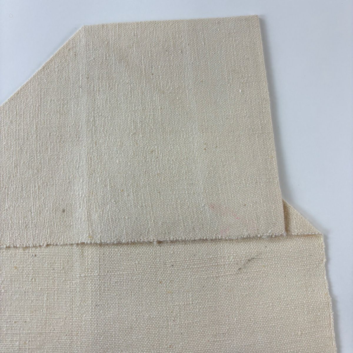 名古屋帶 優品級 八寸名古屋帶 松樹葉仕立 幾何學 奶油色 純蠶絲