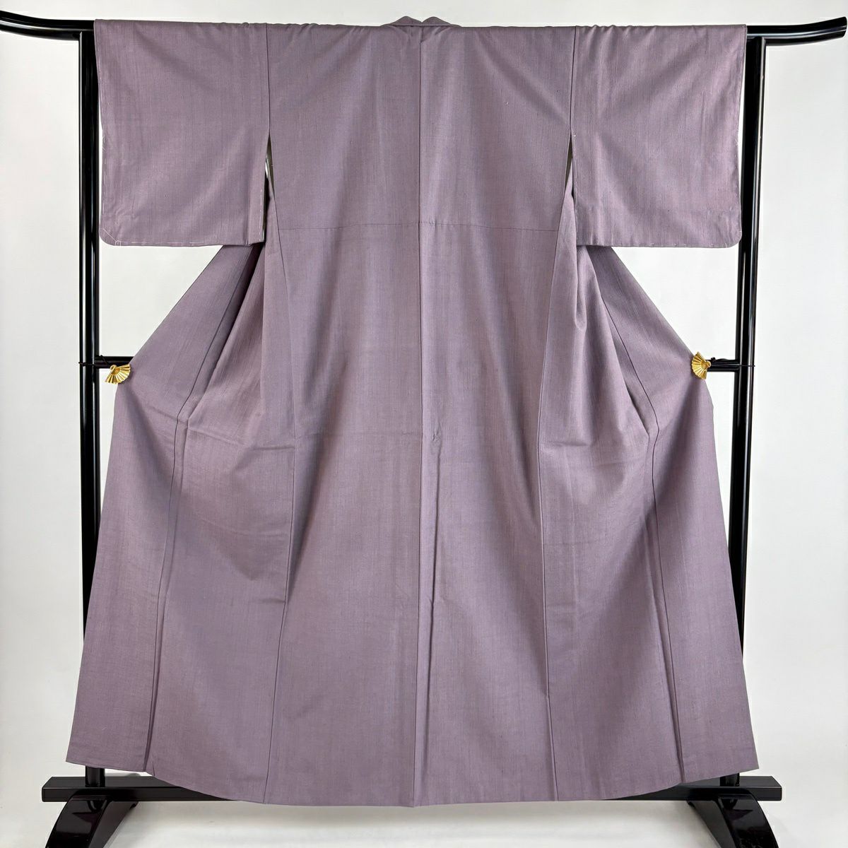 【美品】 紬織 身長158.5cm 袖長63.5cm S 雙層 薄紫 純蠶絲 優品級