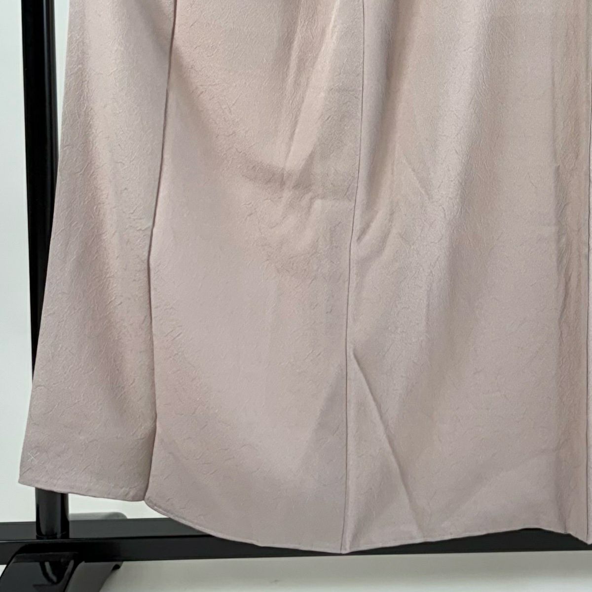 色留袖禮服 身長155.5cm 袖長62cm S 雙層 落款あり 地紋 薄小豆 純蠶絲 優品級 一つ紋