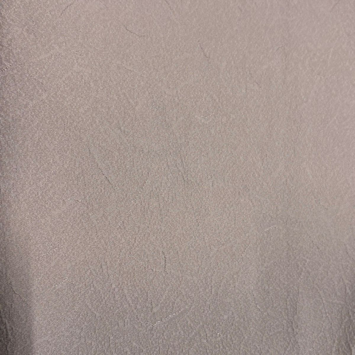 色留袖禮服 身長155.5cm 袖長62cm S 雙層 落款あり 地紋 薄小豆 純蠶絲 優品級 一つ紋