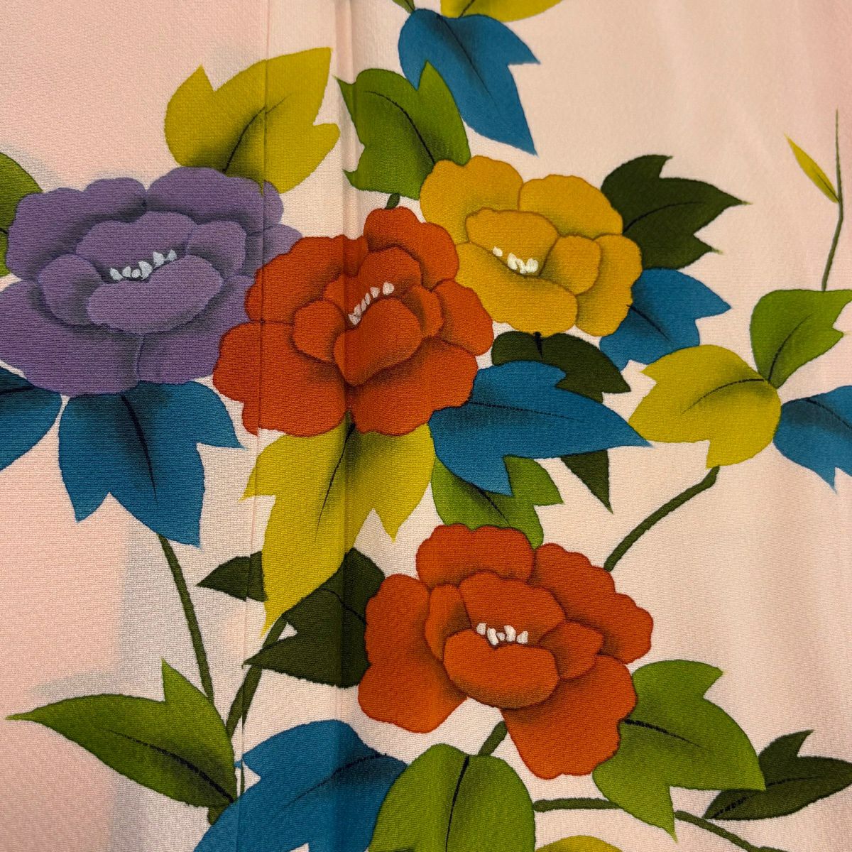 付下 身長158.5cm 袖長64cm M 雙層 枝花 鮭粉色 純蠶絲 優品級