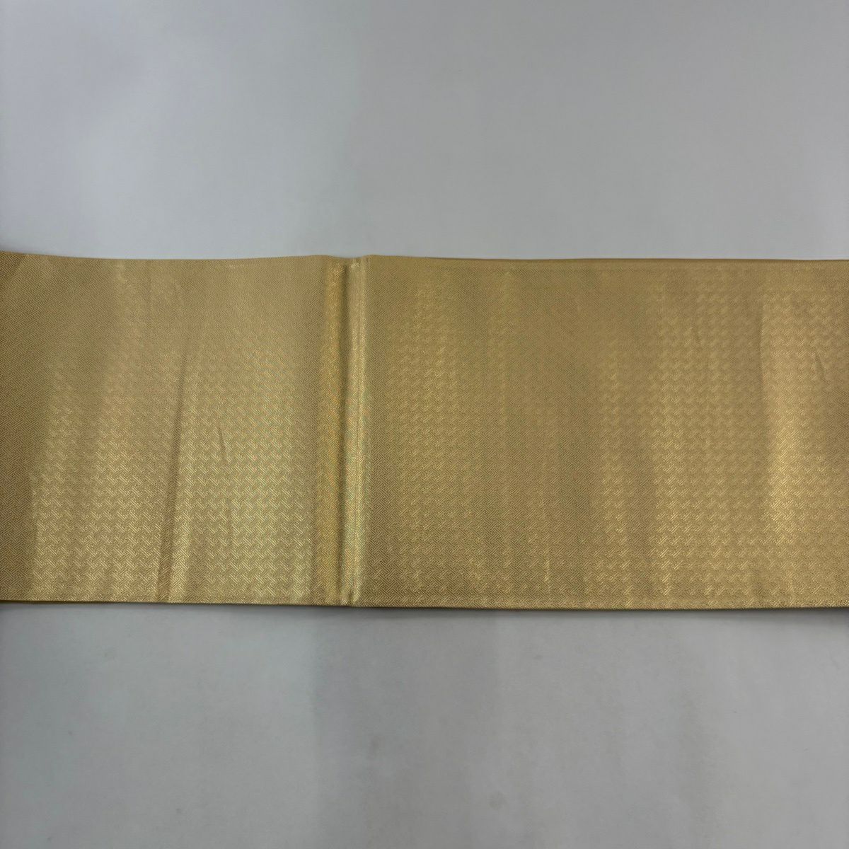 【美品】 袋帶 秀品級 華紋 裂取 金絲 金金箔 金色 六通 純蠶絲
