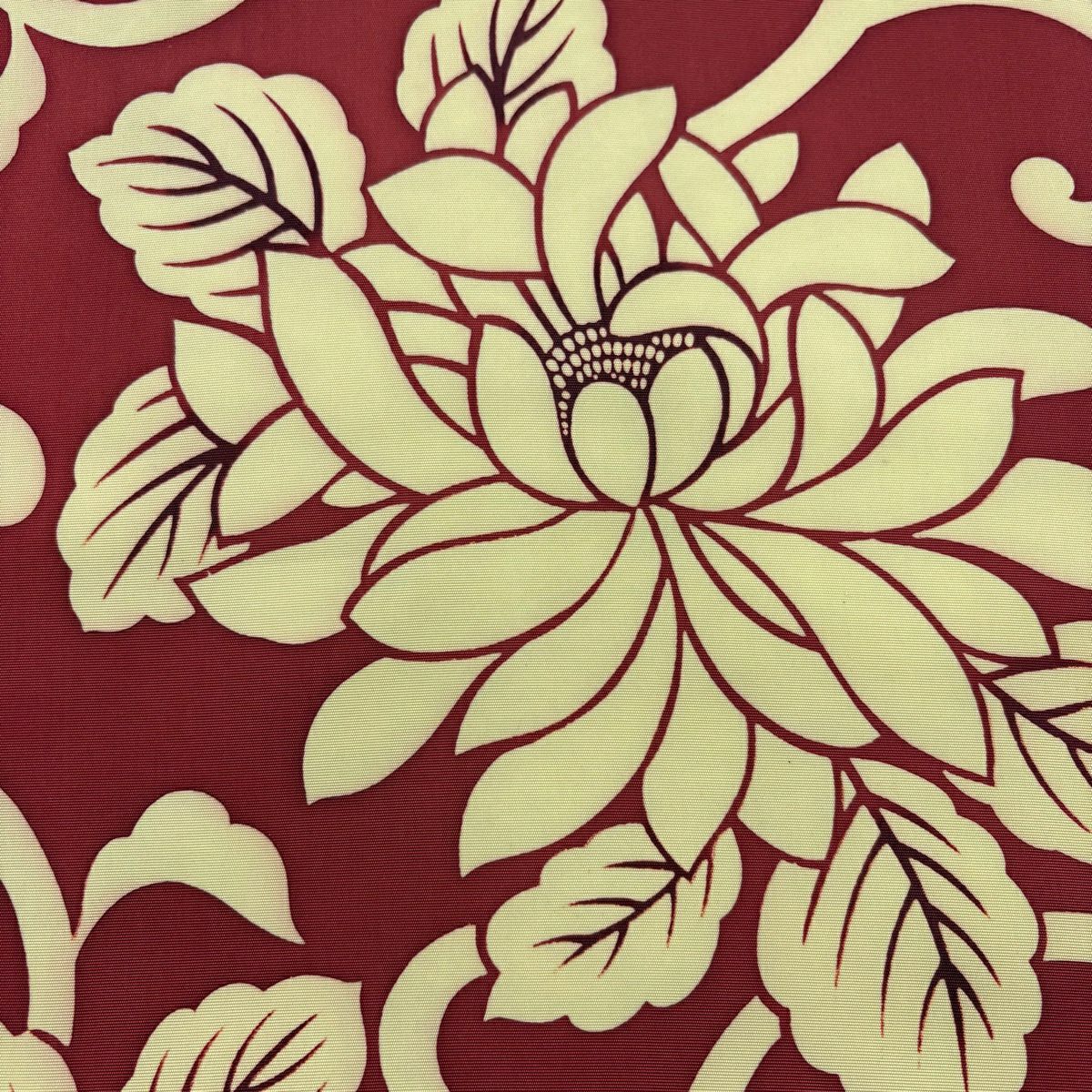 【美品】名古屋帶 秀品級 花唐草紋 紅 純蠶絲