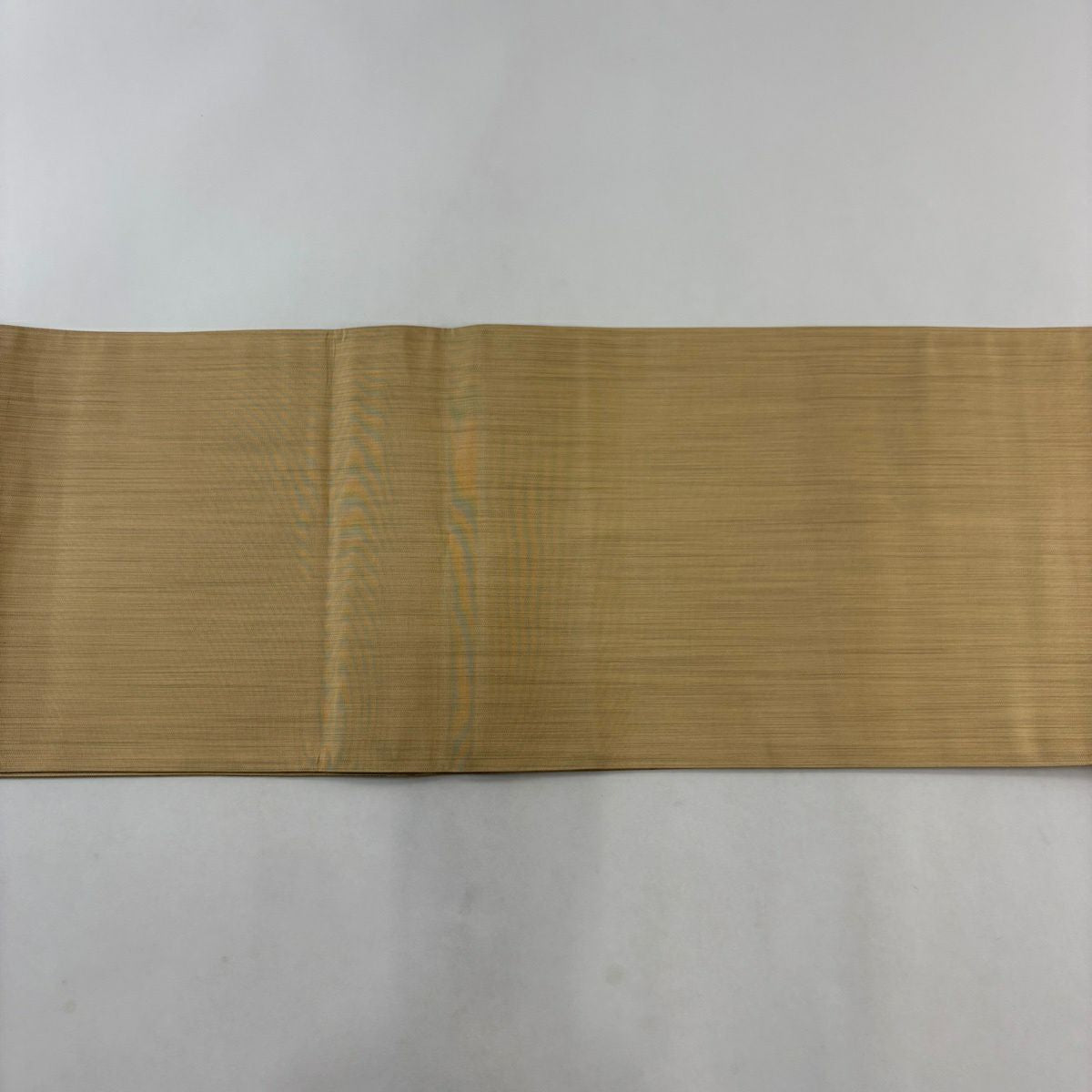 【美品】 袋帶 秀品級 蕪 菜 薄茶 深藍 六通 純蠶絲