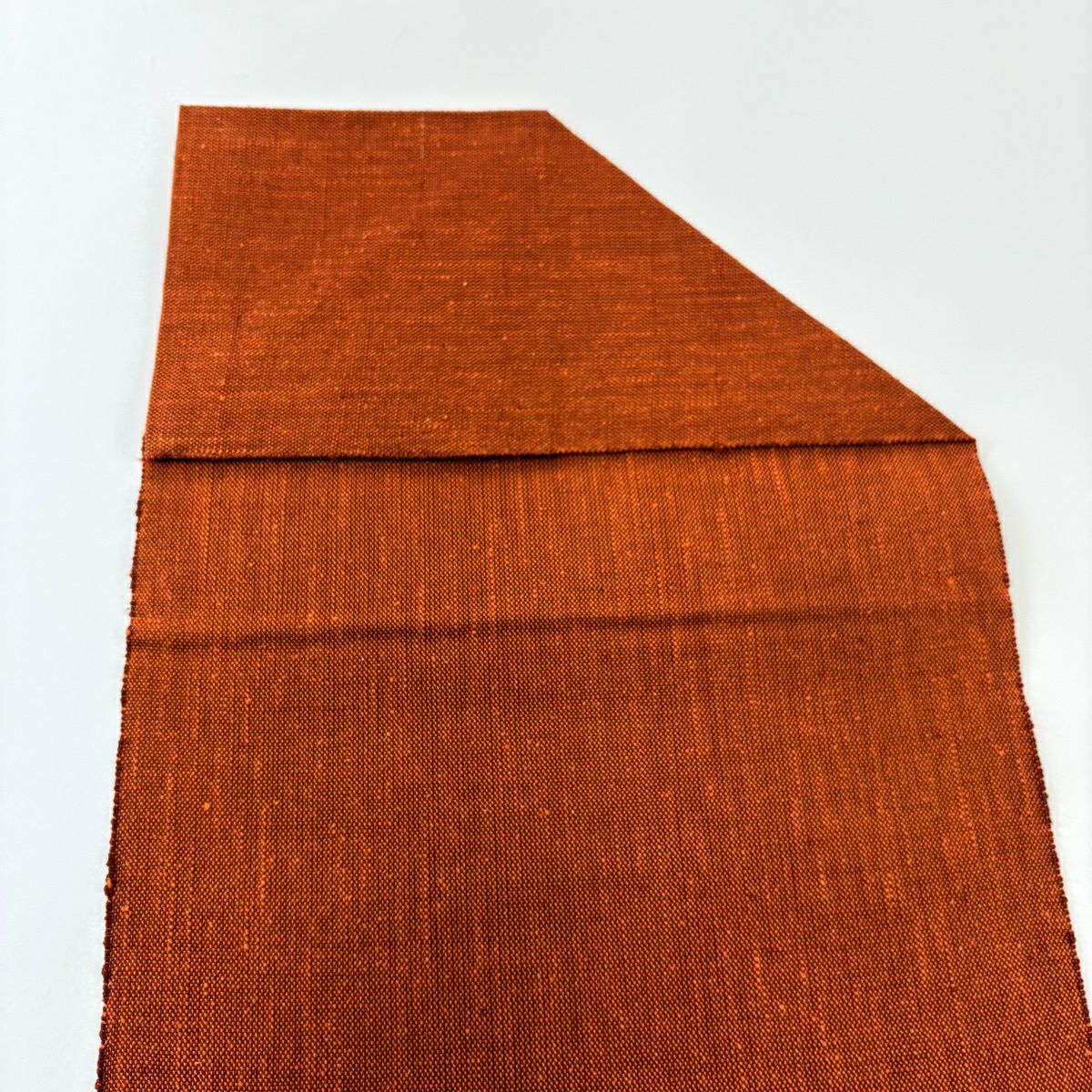 【美品】名古屋帶 秀品級 松樹葉仕立 八寸名古屋帶 草花紋 紅茶 純蠶絲