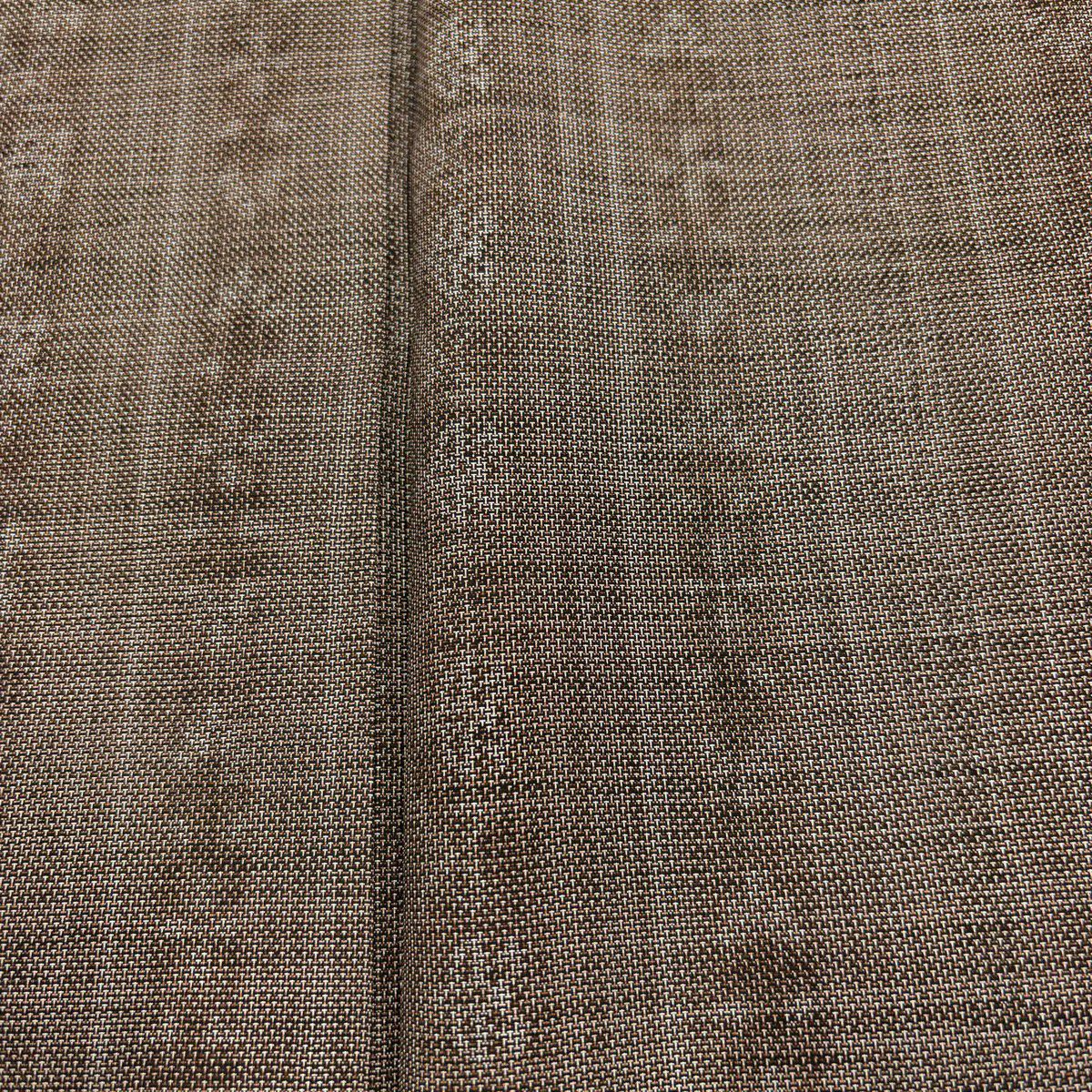 紬織 身長152.5cm 袖長61.5cm S 雙層 縞花 茶 純蠶絲 秀品級