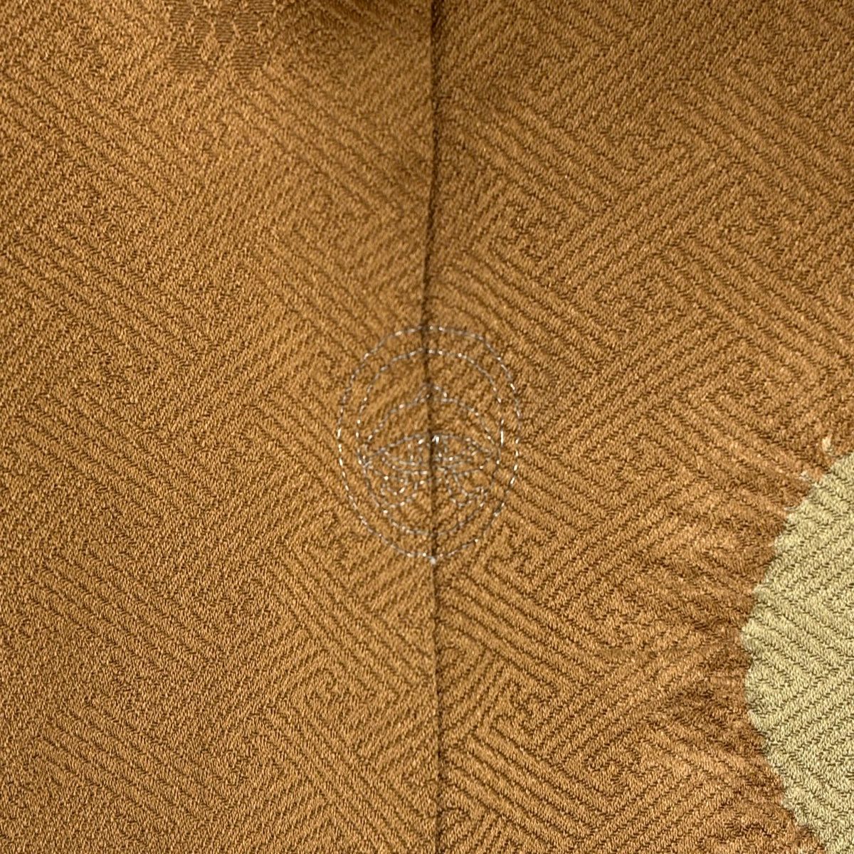 訪問服 身長159.5cm 袖長63cm S 雙層 道長取 青海波 金彩裝飾 絞染 茶 純蠶絲 秀品級 一つ紋
